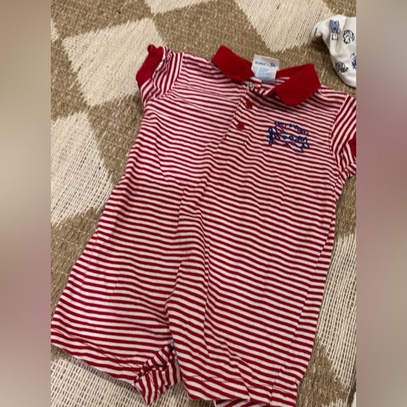 Lot 90s OshKosh B’Gosh baby onesie romper coverall embroidered boy teddy bear - Picture 7 of 9